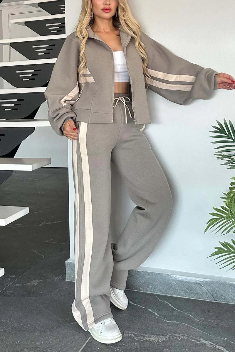 Fashion Two-piece Women's White Sports Suit Loose Sports Shirt Casual Pants Sets Sportswear Women Clothes Tracksuit Women Outfits NorixaFashion.com