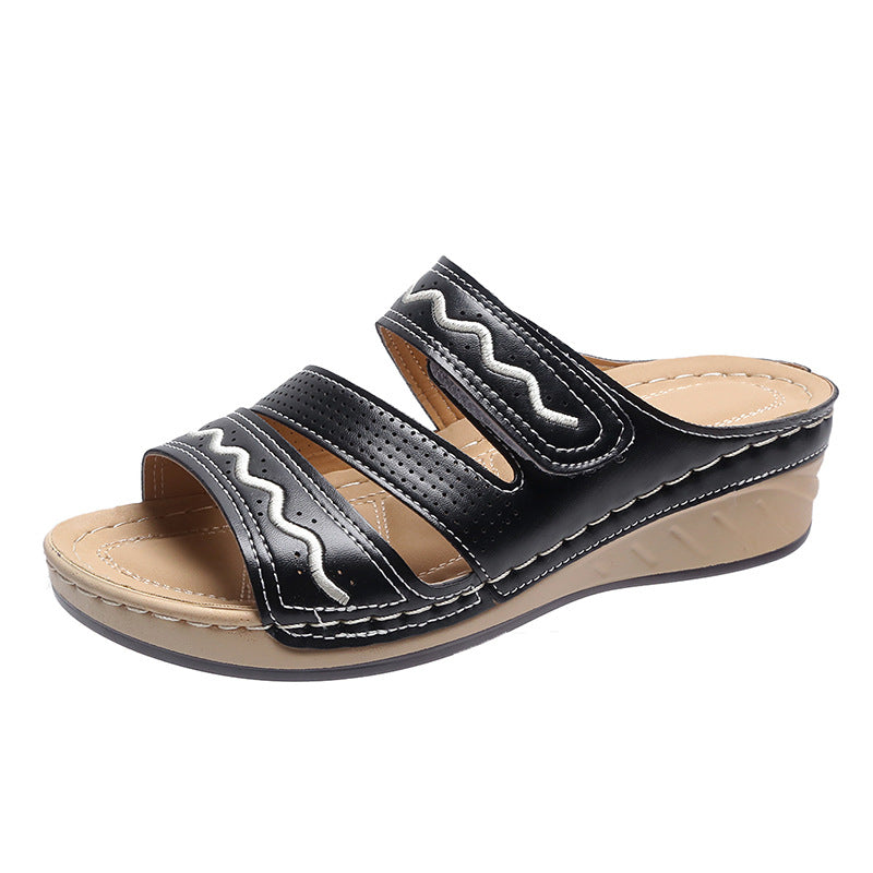 Women's Retro Wedge And Wispy Large Size Casual Sandals LadyShow.Store