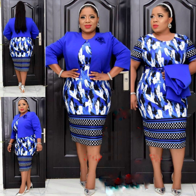 Printed Small Suit Dress Women Suit NorixaFashion.com