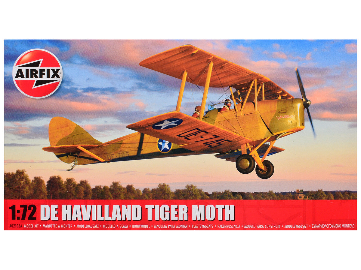 Level 2 Model Kit De Havilland Tiger Moth Aircraft with 2 Scheme Options 1/72 Plastic Model Kit by Airfix LuxuryLifeWay Online Store