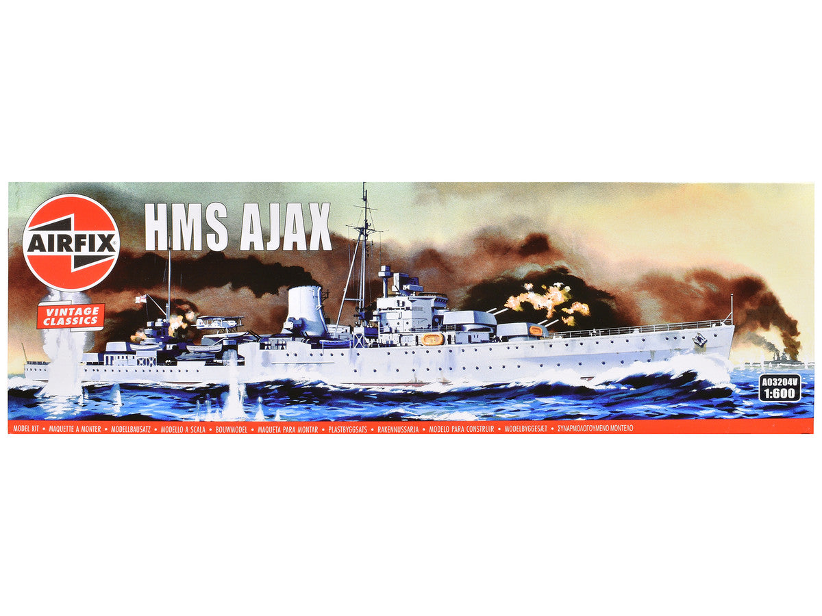 Level 3 Model Kit HMS Ajax Light Cruiser 1/600 Plastic Model Kit by Airfix LuxuryLifeWay Online Store