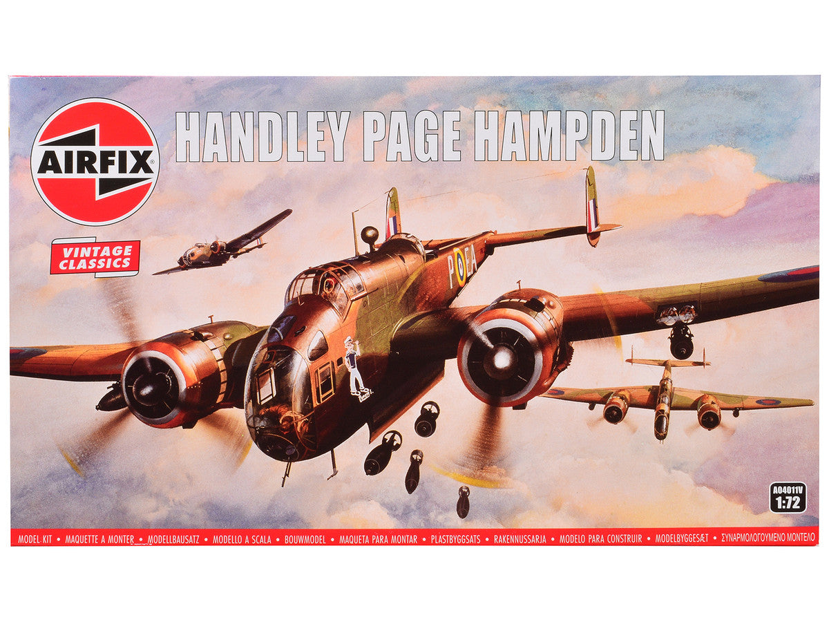 Level 2 Model Kit Handley Page Hampden Bomber Aircraft 1/72 Plastic Model Kit by Airfix LuxuryLifeWay Online Store
