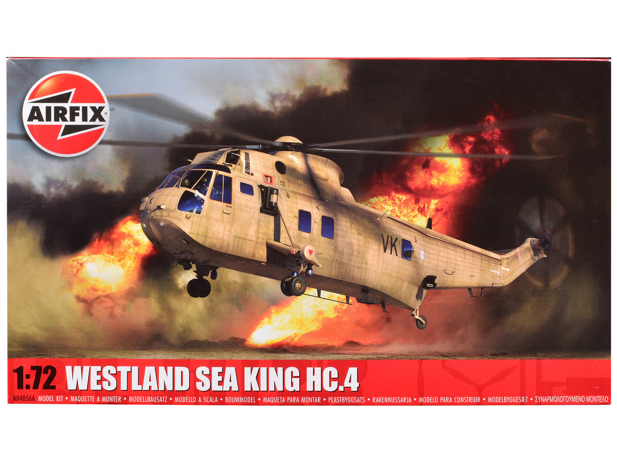 Level 3 Model Kit Westland Sea King HC.4 Helicopter with 2 Scheme Options 1/72 Plastic Model Kit by Airfix LuxuryLifeWay Online Store
