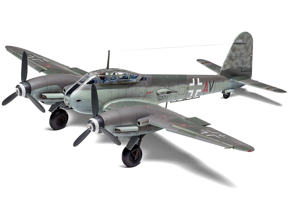 Level 2 Model Kit Messerschmitt Me410A-1/U2 & U4 Fighter-Bomber Aircraft with 2 Scheme Options 1/72 Plastic Model Kit by Airfix LuxuryLifeWay Online Store