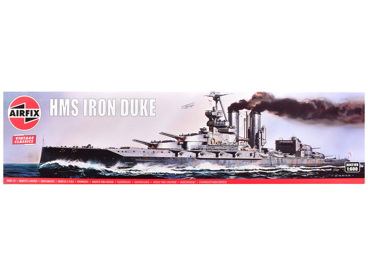 Level 3 Model Kit HMS Iron Duke Frigate "Vintage Classics" Series 1/600 Plastic Model Kit by Airfix LuxuryLifeWay Online Store