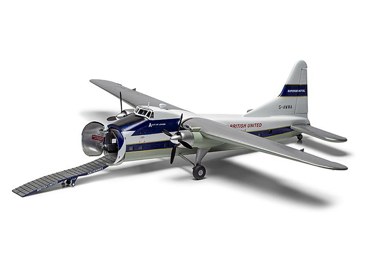 Level 2 Model Kit Bristol Superfreighter Freighter Aircraft "British United Air Ferries (BUAF)" 1/72 Plastic Model Kit by Airfix LuxuryLifeWay Online Store