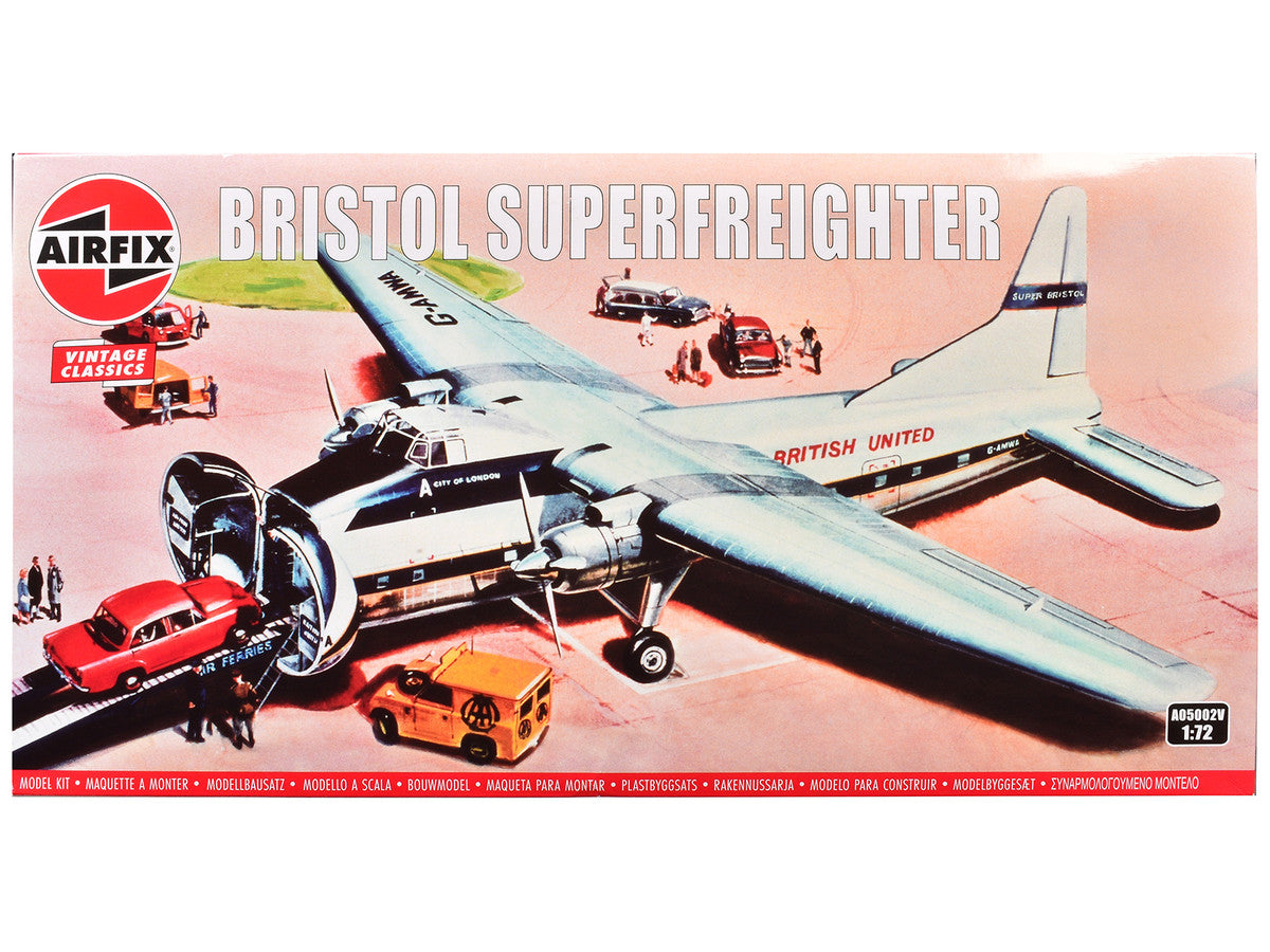 Level 2 Model Kit Bristol Superfreighter Freighter Aircraft "British United Air Ferries (BUAF)" 1/72 Plastic Model Kit by Airfix LuxuryLifeWay Online Store