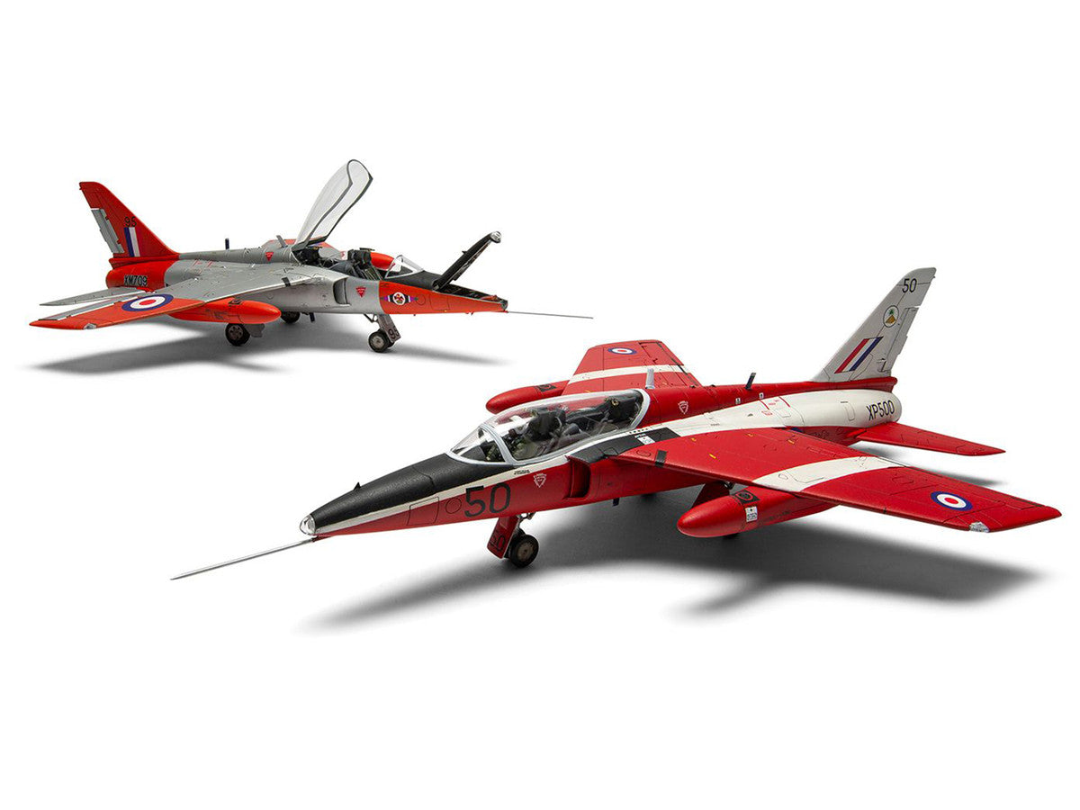 Level 2 Model Kit Folland Gnat T.1 Fighter Aircraft with 2 Scheme Options 1/48 Plastic Model Kit by Airfix LuxuryLifeWay Online Store