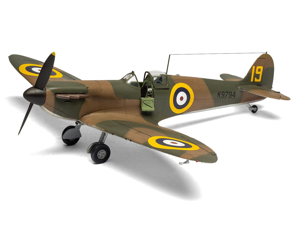 Level 2 Model Kit Supermarine Spitfire Mk.I Fighter Aircraft with 3 Scheme Options 1/48 Plastic Model Kit by Airfix LuxuryLifeWay Online Store