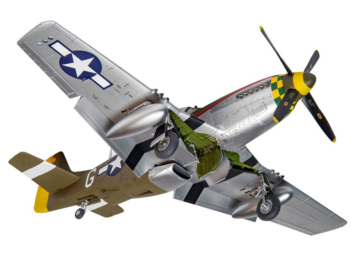 Level 2 Model Kit North American P-51D Mustang Fighter Aircraft with 2 Scheme Options 1/48 Plastic Model Kit by Airfix LuxuryLifeWay Online Store