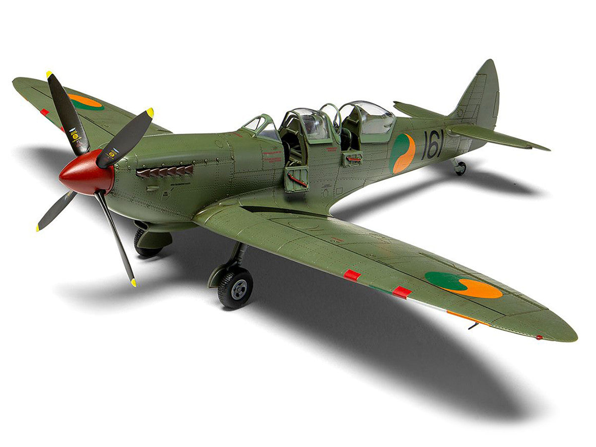 Level 2 Model Kit Supermarine Spitfire Tr.9 Fighter Aircraft with 2 Scheme Options 1/48 Plastic Model Kit by Airfix LuxuryLifeWay Online Store