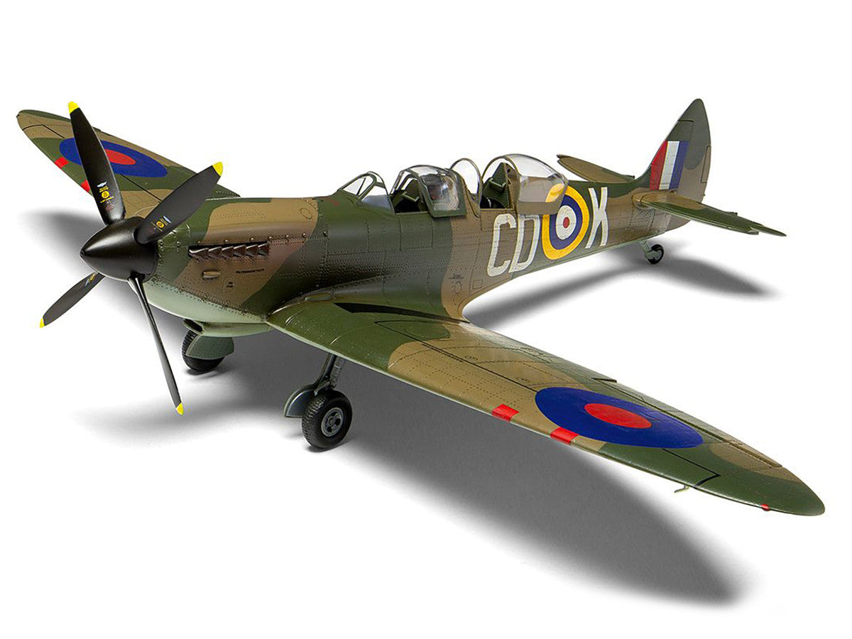Level 2 Model Kit Supermarine Spitfire Tr.9 Fighter Aircraft with 2 Scheme Options 1/48 Plastic Model Kit by Airfix LuxuryLifeWay Online Store