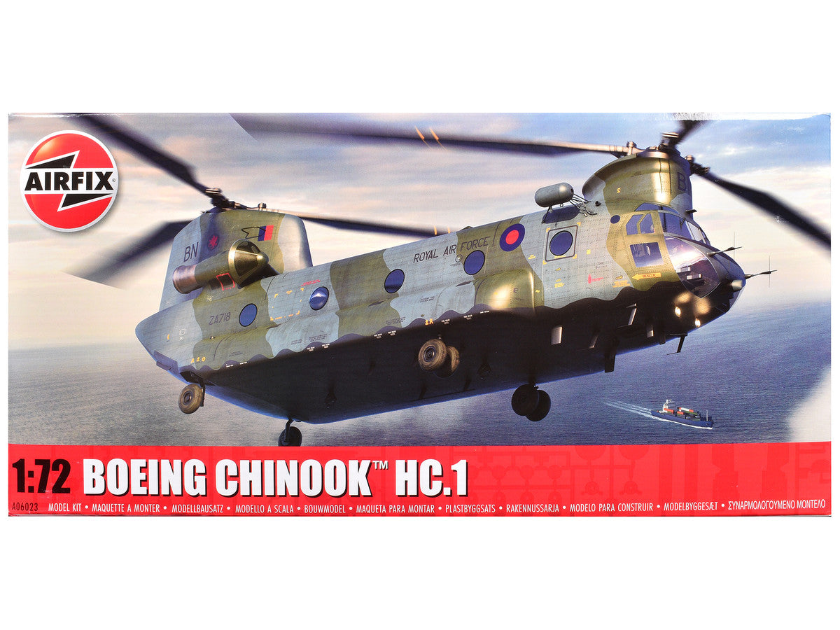 Level 3 Model Kit Boeing Chinook HC.1 Helicopter with 2 Scheme Options 1/72 Plastic Model Kit by Airfix LuxuryLifeWay Online Store