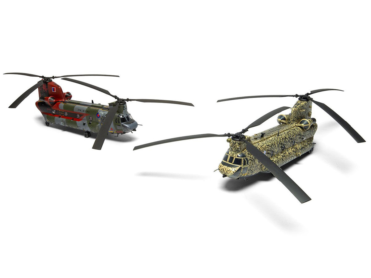Level 3 Model Kit Boeing Chinook HC.1 (Late Production) Helicopter with 2 Scheme Options 1/72 Plastic Model Kit by Airfix LuxuryLifeWay Online Store