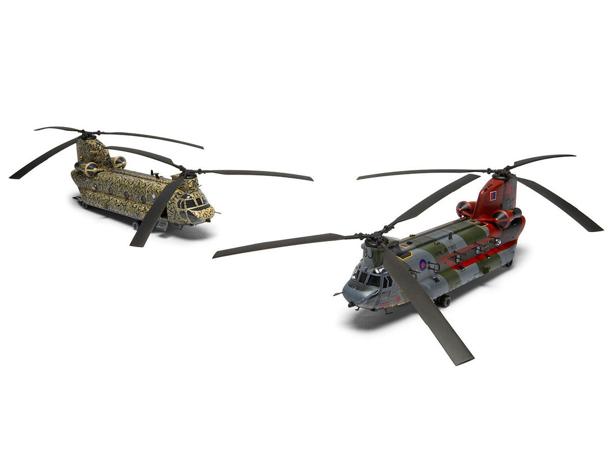 Level 3 Model Kit Boeing Chinook HC.1 (Late Production) Helicopter with 2 Scheme Options 1/72 Plastic Model Kit by Airfix LuxuryLifeWay Online Store