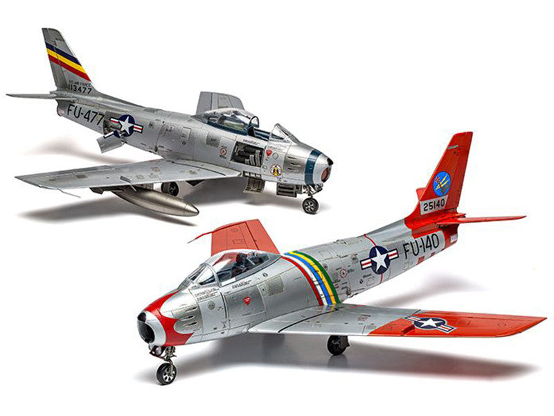 Level 2 Model Kit North American F-86F Sabre Aircraft with 2 Scheme Options 1/48 Plastic Model Kit by Airfix LuxuryLifeWay Online Store