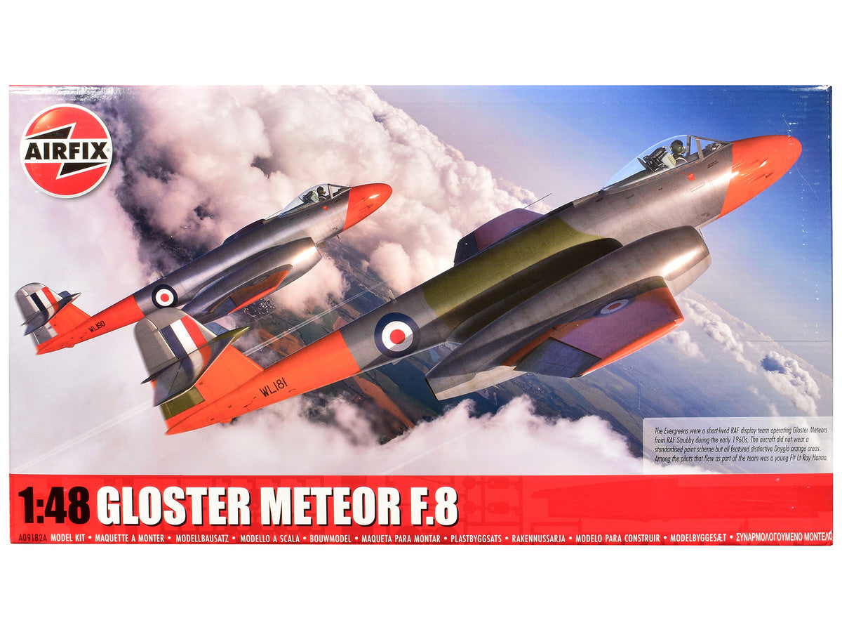 Level 3 Model Kit Gloster Meteor F.8 Aircraft with 2 Scheme Options 1/48 Plastic Model Kit by AirfixA09182A LuxuryLifeWay Online Store