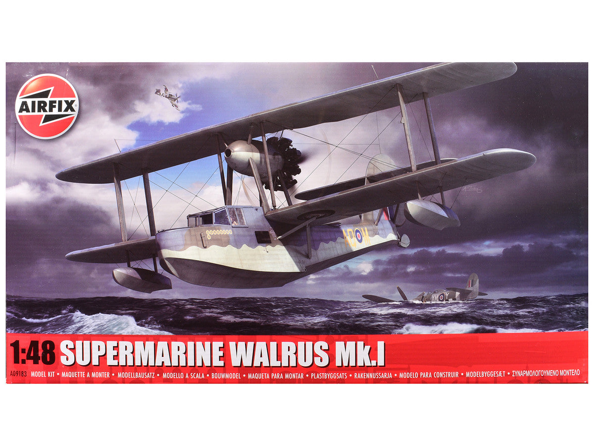 Level 3 Model Kit Supermarine Walrus Mk.I Aircraft with 3 Scheme Options 1/48 Plastic Model Kit by Airfix LuxuryLifeWay Online Store