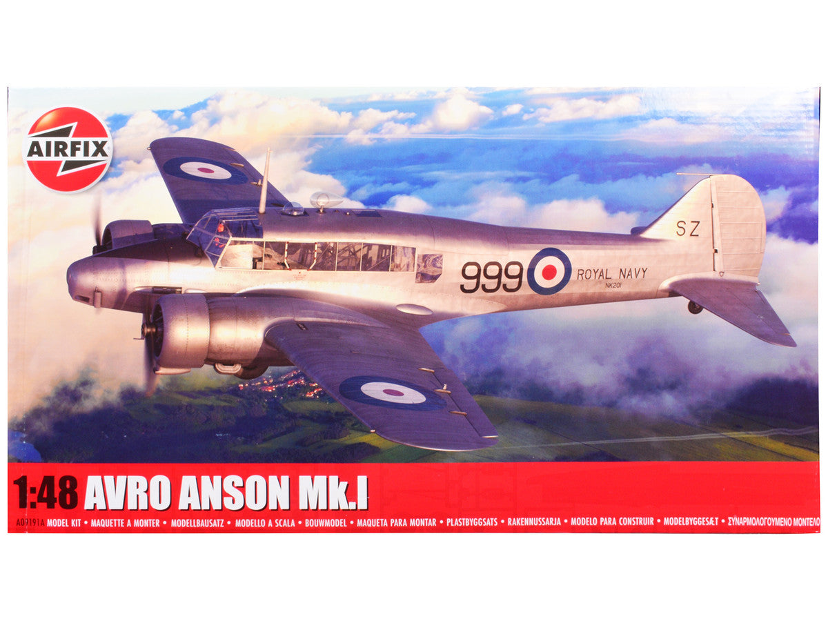 Level 3 Model Kit Avro Anson Mk.I Aircraft with 3 Scheme Options 1/48 Plastic Model Kit by Airfix LuxuryLifeWay Online Store