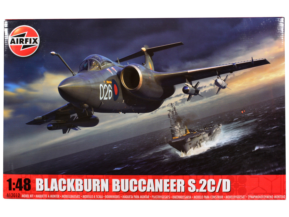 Level 4 Model Kit Blackburn Buccaneer S.2C/D Attack Aircraft with 4 Scheme Options 1/48 Plastic Model Kit by Airfix LuxuryLifeWay Online Store