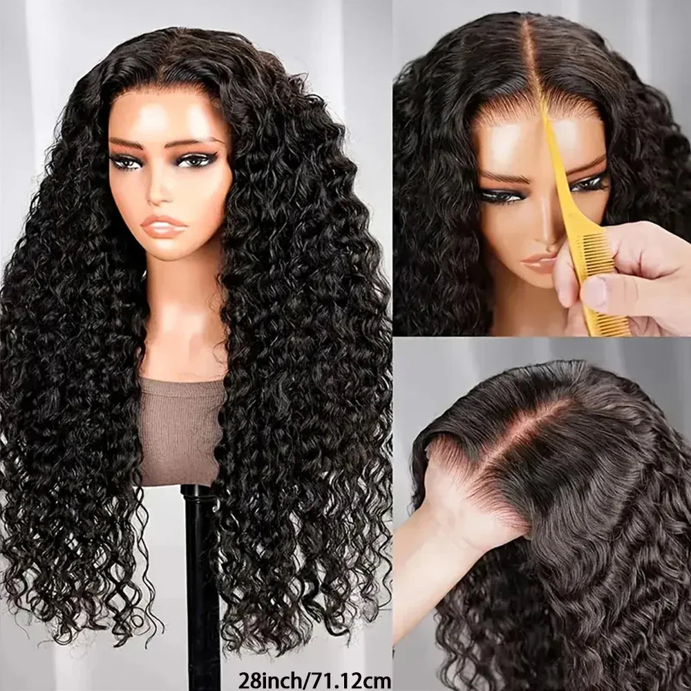 250% Density Glueless Deep Curly Wave Wig Ready To Wear 5x5 HD Lace Closure Wig Pre Cut No Glue 13x4 13x6 Human Hair Wigs Women LadyShow.Store
