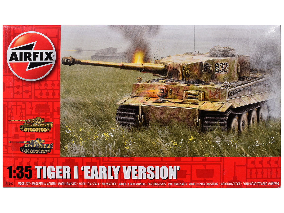 Level 3 Model Kit German Tiger I "Early Version" Tank with 2 Scheme Options 1/35 Plastic Model Kit by Airfix LuxuryLifeWay Online Store