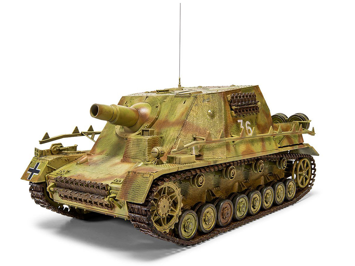 Level 3 Model Kit Sturmpanzer IV Brummbar "Mid Version" Tank with 2 Scheme Options 1/35 Plastic Model Kit by Airfix LuxuryLifeWay Online Store