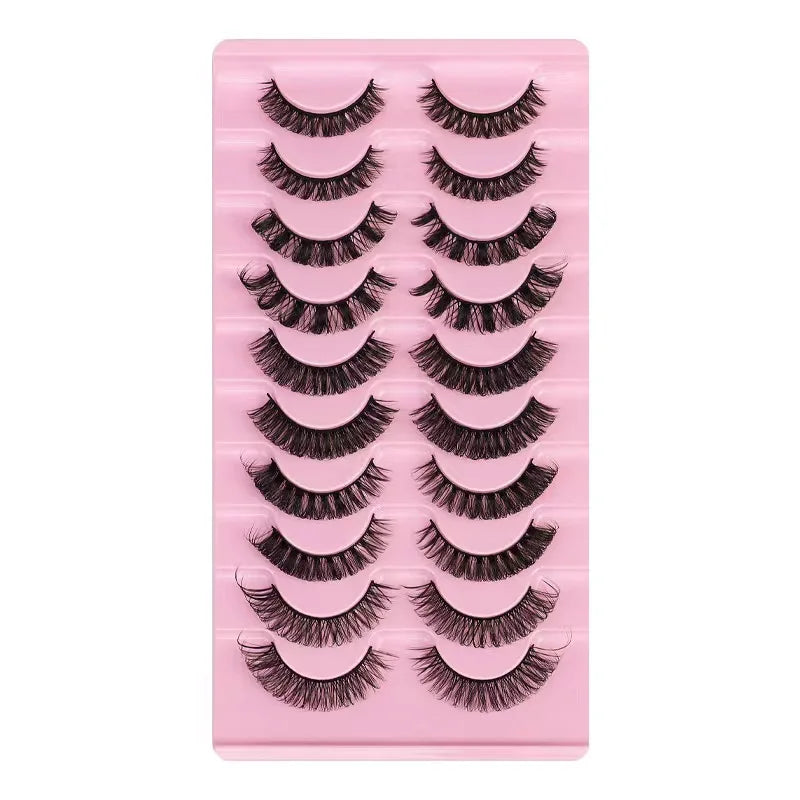 Fashion Russian Strip Lashes 2/5/10 Pairs 3D Mink Lashes Natural Eyelashes Dramatic False Eyelashes Wholesale Eyelash Extension Pi-Mart