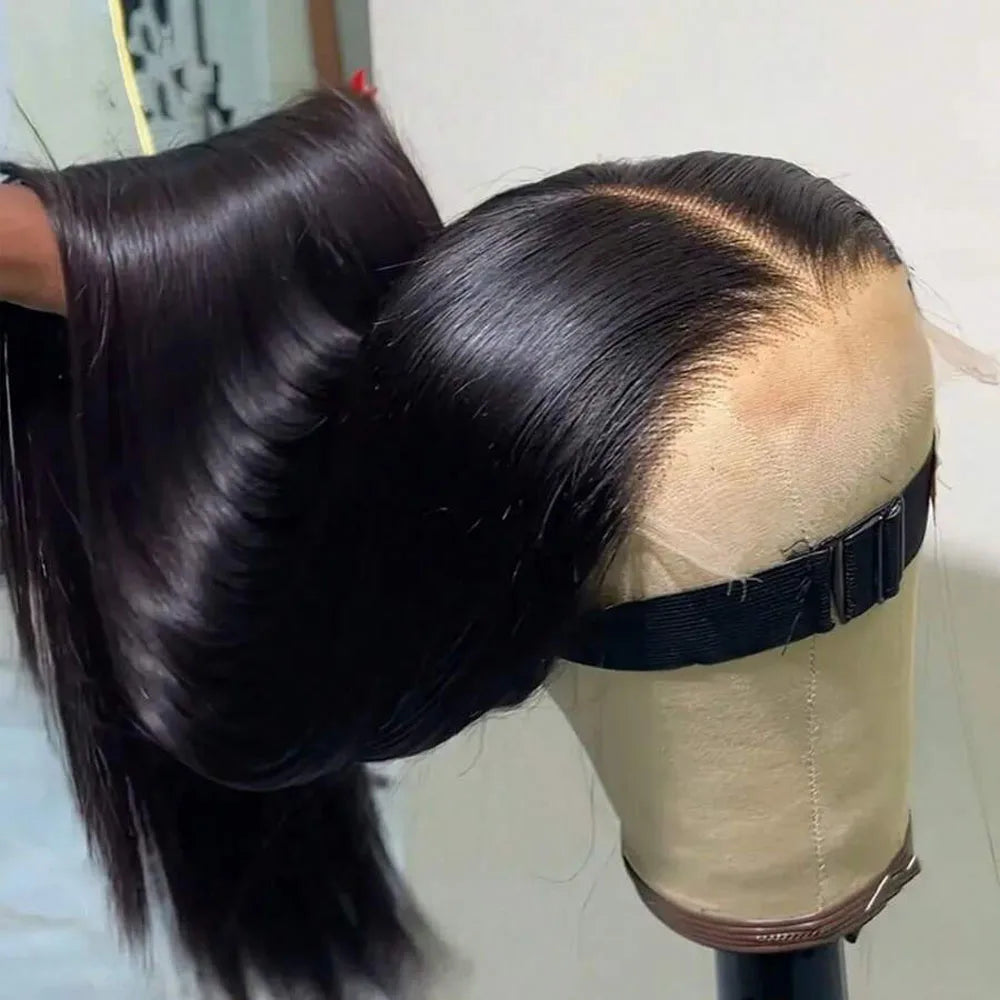 Full Frontal Real HD Lace Wig Human Hair Pre Plucked Bleached Knots 250% Density Straight Human Hair Wigs For Women 26 Inch LadyShow.Store