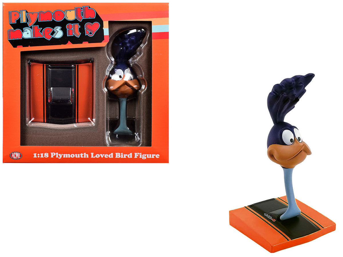 Plymouth Loved Bird Figure with Vitamin C Orange Hood Stand 1/18 Model by ACME LuxuryLifeWay Online Store