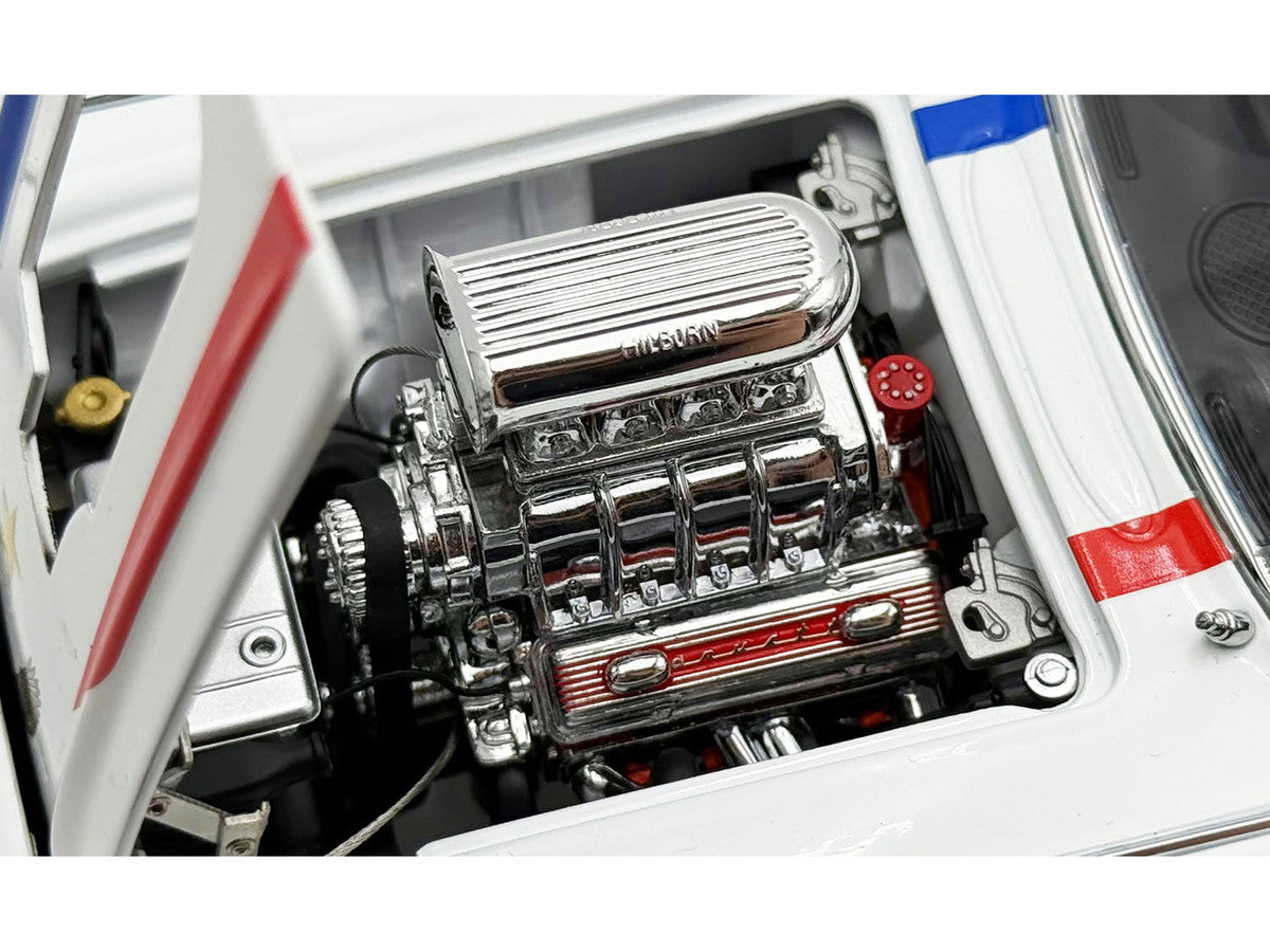 1961 Chevrolet Corvette Grand Sport Gasser "USA-1" White with Blue and Red Stripes Limited Edition to 362 pieces Worldwide 1/18 Diecast Model Car by ACME LuxuryLifeWay Online Store
