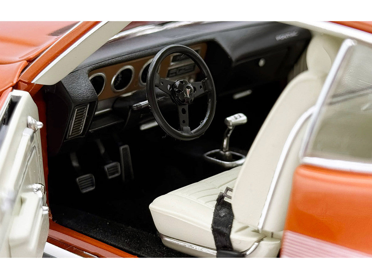1972 Pontiac GTO LeMans Sundance Orange Metallic with GTO Stripes Limited Edition to 342 pieces Worldwide 1/18 Diecast Model Car by ACME LuxuryLifeWay Online Store