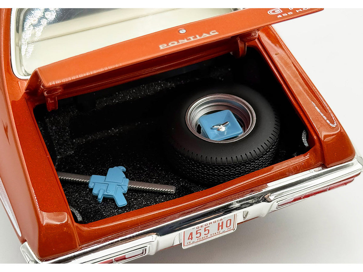 1972 Pontiac GTO LeMans Sundance Orange Metallic with GTO Stripes Limited Edition to 342 pieces Worldwide 1/18 Diecast Model Car by ACME LuxuryLifeWay Online Store