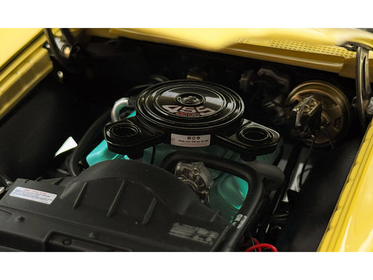 1972 Pontiac GTO LeMans Monarch Yellow with GTO Stripes and White Vinyl Top Limited Edition to 264 pieces Worldwide 1/18 Diecast Model Car by ACME LuxuryLifeWay Online Store