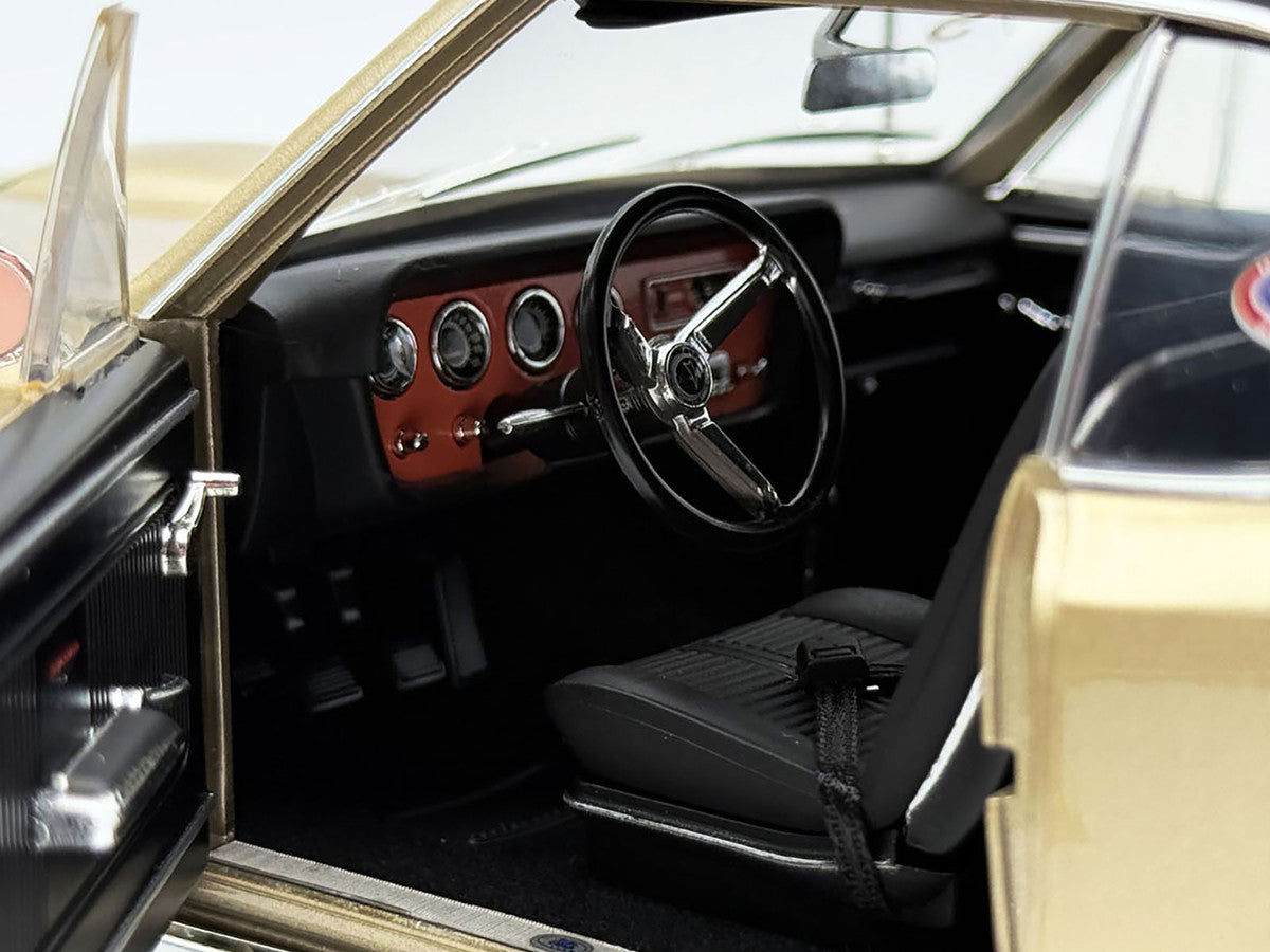 1966 Pontiac GTO "Car Craft Magazine Test Car" Gold Metallic with Black Top and Graphics Limited Edition to 300 pieces Worldwide 1/18 Diecast Model Car by ACME LuxuryLifeWay Online Store