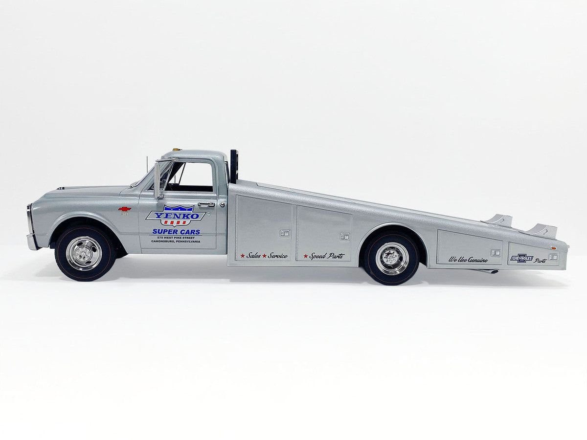 1967 Chevrolet C-30 Ramp Truck "Yenko Super Cars" Silver Metallic Limited Edition to 248 pieces Worldwide 1/18 Diecast Model Car by ACME LuxuryLifeWay Online Store