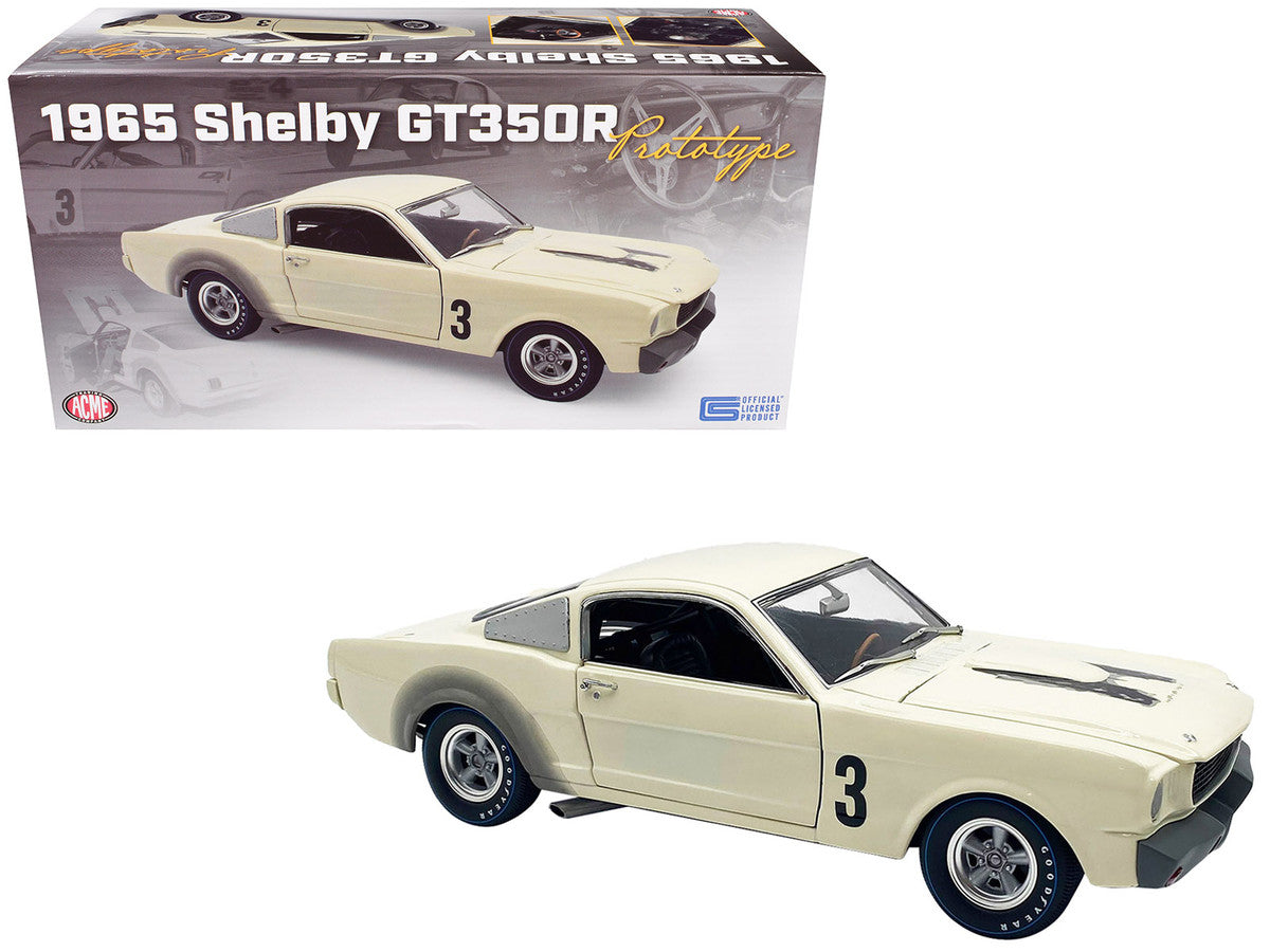 1965 Shelby GT350R Prototype #3 White Limited Edition to 312 pieces Worldwide 1/18 Diecast Model Car by ACME LuxuryLifeWay Online Store