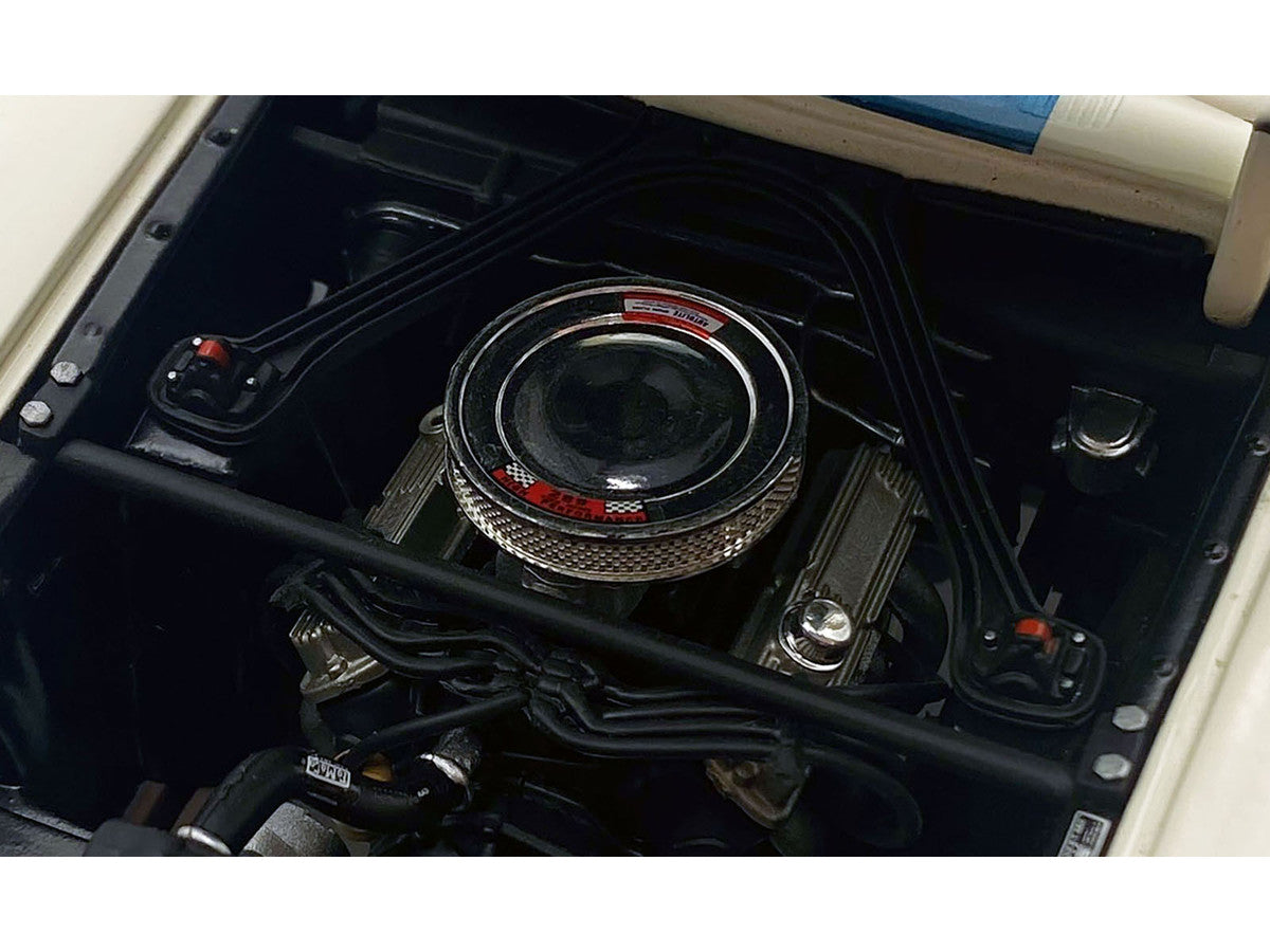1965 Shelby GT350 "Reynolds Ford" White with Blue Stripes Limited Edition to 204 pieces Worldwide 1/18 Diecast Model Car by ACME LuxuryLifeWay Online Store