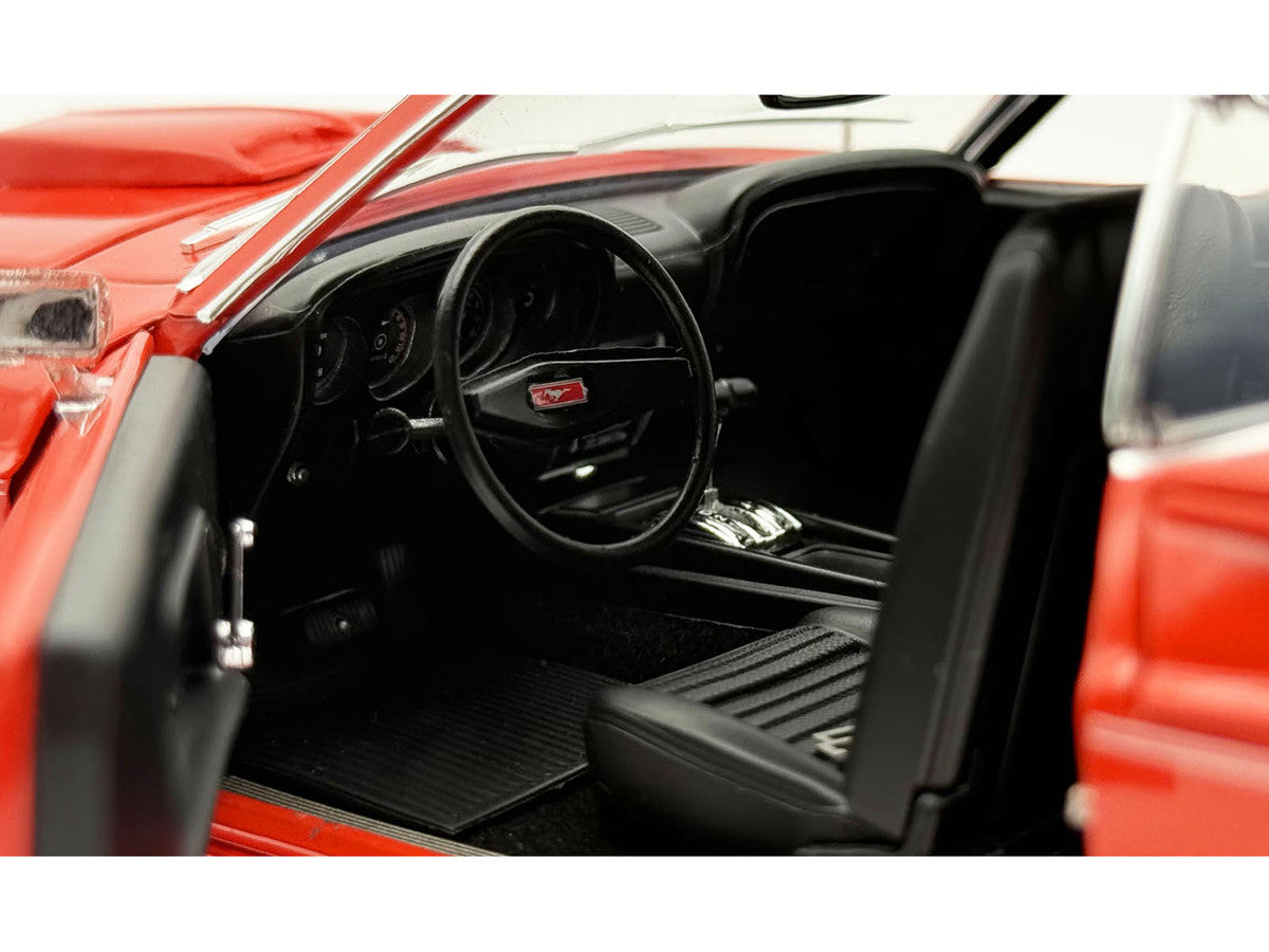 1969 Ford Mustang Limited Edition 600 Flower Power Red Limited Edition to 300 pieces Worldwide 1/18 Diecast Model Car by ACME LuxuryLifeWay Online Store