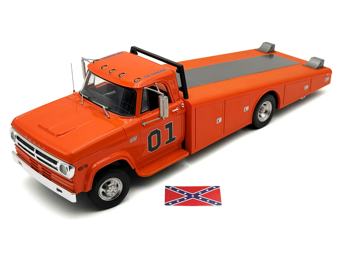 1970 Dodge D-300 Ramp Truck #01 "The General" Orange Limited Edition to 852 pieces Worldwide 1/18 Diecast Model Car by ACME LuxuryLifeWay Online Store