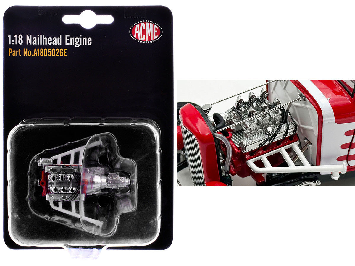 Nailhead Engine Replica from "1932 Ford 3 Window Coupe 'Peppermint Twist'" 1/18 Model by ACME LuxuryLifeWay Online Store