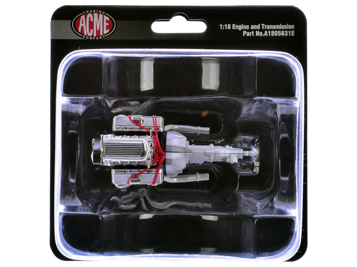 Blown 455 Engine and Transmission Replica from "1970 Oldsmobile 442 W30 W-Machine" 1/18 Model by ACME LuxuryLifeWay Online Store