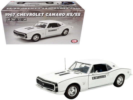 1967 Chevrolet Camaro RS/SS "Car Craft Test Car" White Limited Edition to 180 pieces Worldwide 1/18 Diecast Model Car by ACME LuxuryLifeWay Online Store
