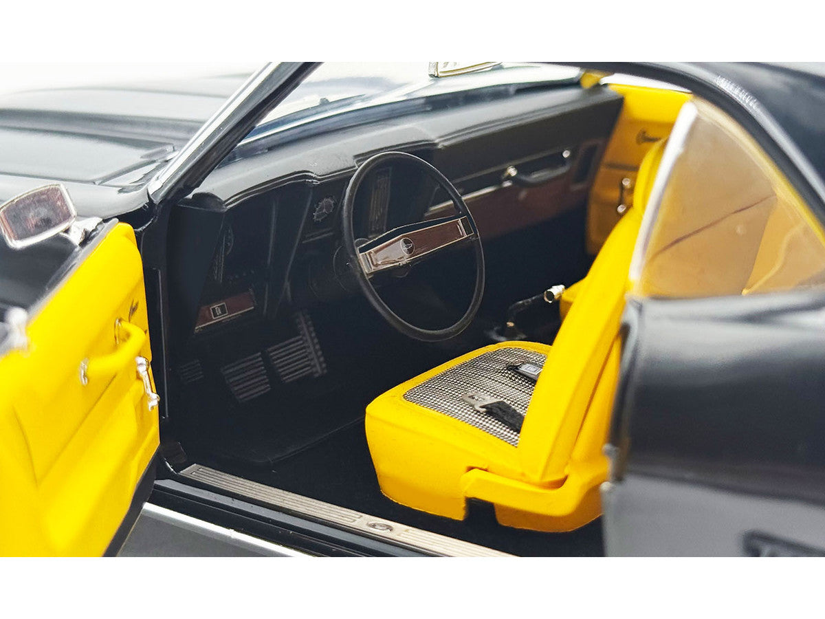 1969 Chevrolet COPO Camaro Tuxedo Black with Yellow Interior Limited Edition to 402 pieces Worldwide 1/18 Diecast Model Car by ACME LuxuryLifeWay Online Store