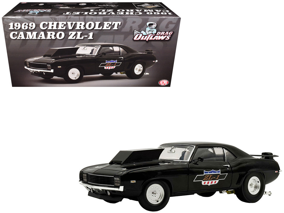 1969 Chevrolet Camaro ZL-1 "Drag Outlaws" Black Limited Edition to 372 pieces Worldwide 1/18 Diecast Model Car by ACME LuxuryLifeWay Online Store