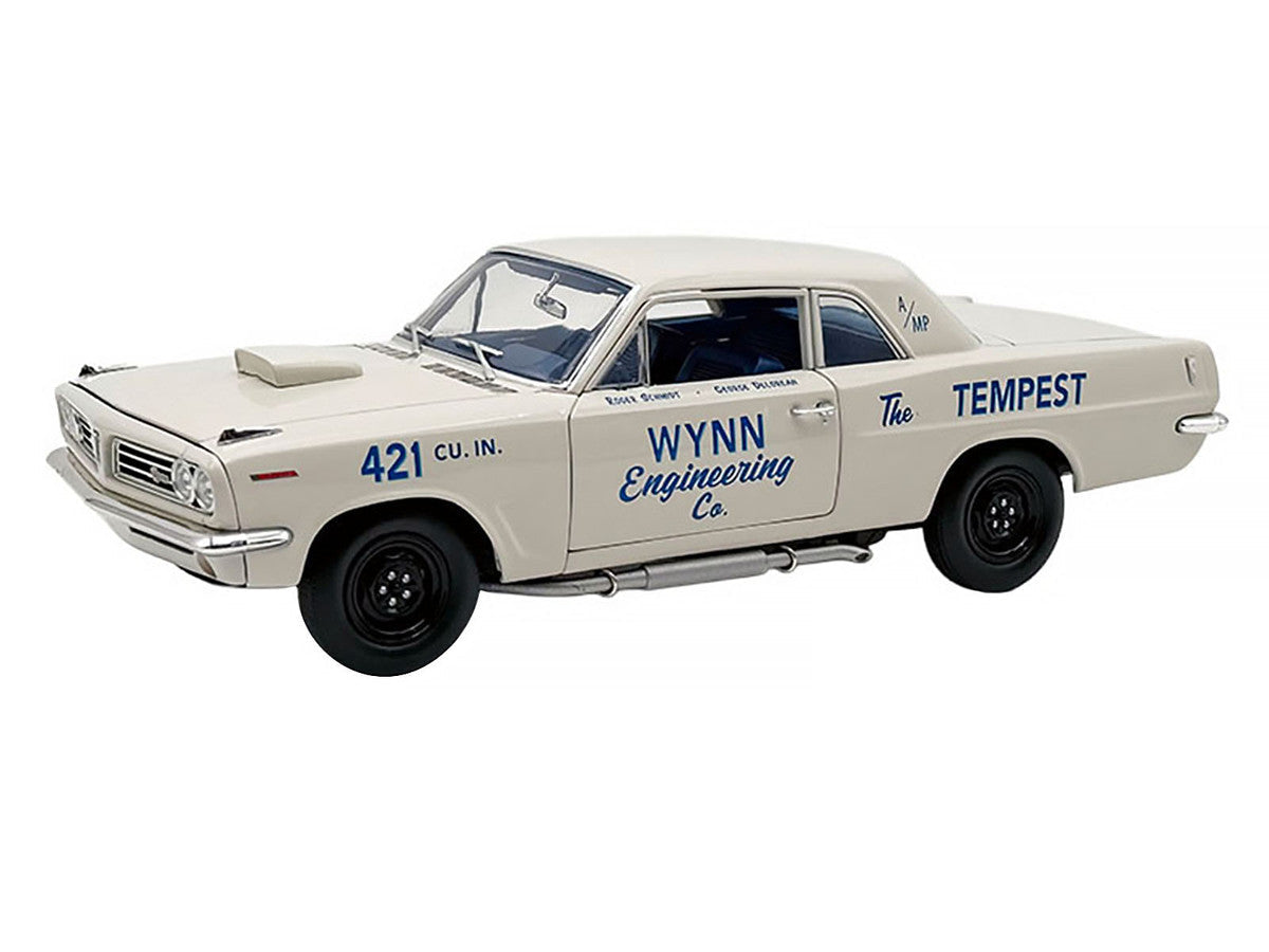 1963 Pontiac Tempest Super Duty "Wynn Engineering Co." White with Blue Interior Limited Edition to 315 pieces Worldwide 1/18 Diecast Model Car by ACME LuxuryLifeWay Online Store