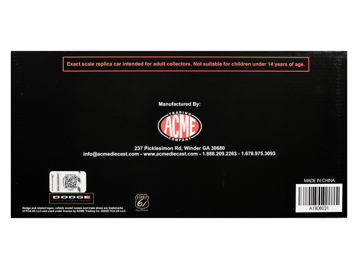 1970 Dodge Challenger "Boycott - 'Dandy' Dick Landy" White with Black and Red Stripes and Graphics Limited Edition to 500 pieces Worldwide 1/18 Diecast Model Car by ACME LuxuryLifeWay Online Store