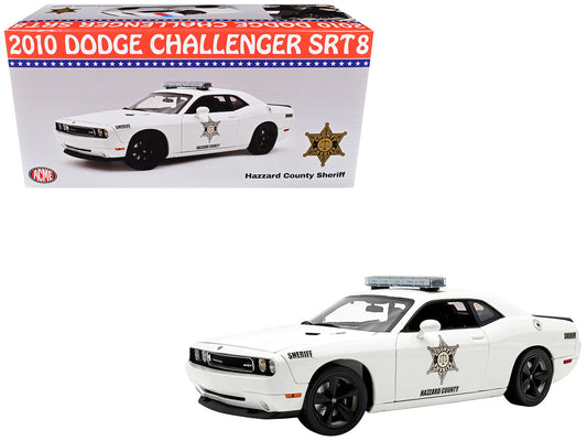 2010 Dodge Challenger SRT8 "Hazzard County Sheriff" White Limited Edition to 300 pieces Worldwide 1/18 Diecast Model Car by ACME LuxuryLifeWay Online Store