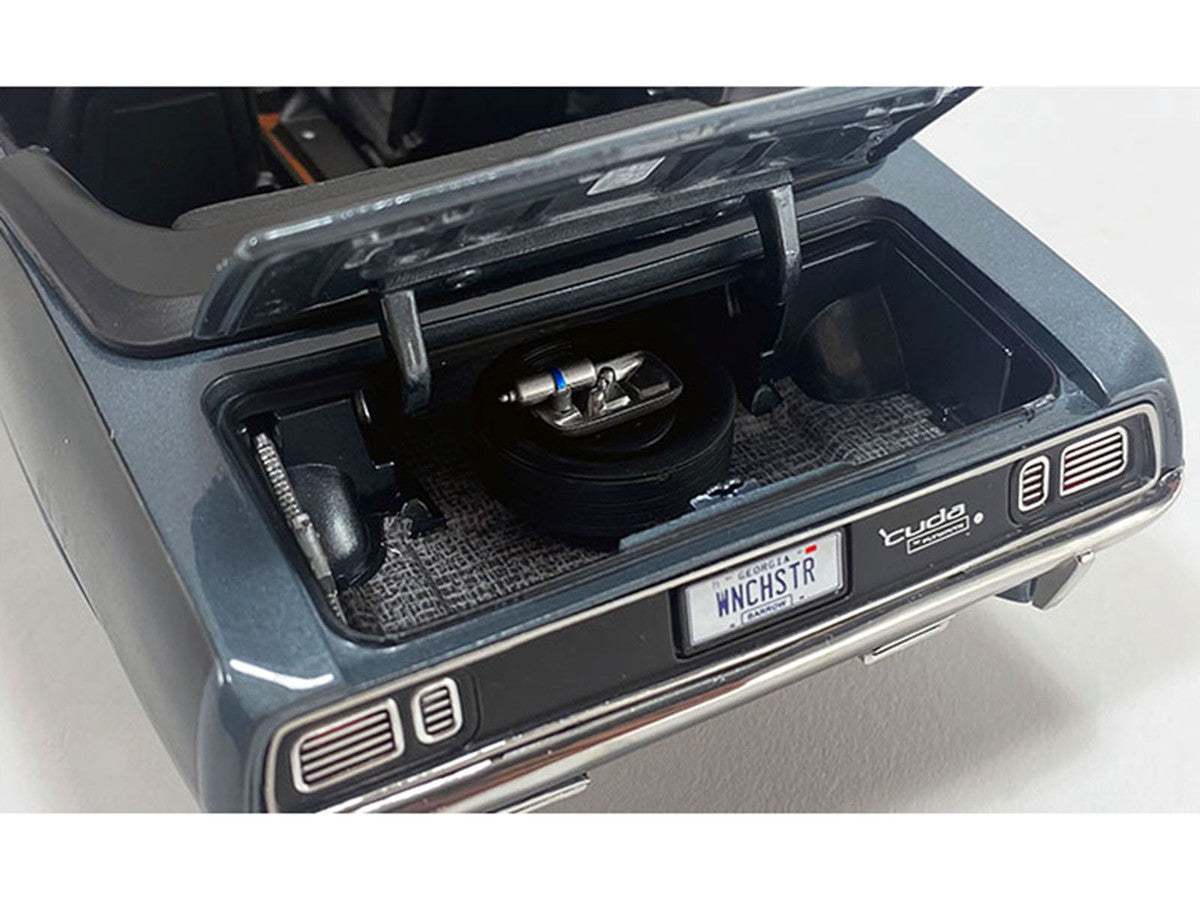 1971 Plymouth HEMI Cuda Convertible Winchester Gray with Black Soft Top Limited Edition to 354 pieces Worldwide 1/18 Diecast Model Car by ACME LuxuryLifeWay Online Store