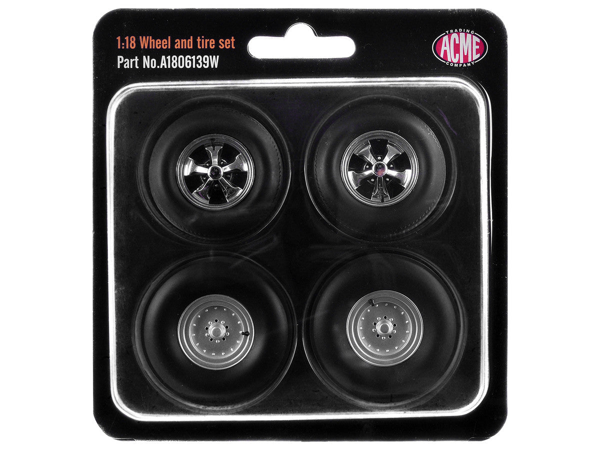 "Centerline/Keystone" Wheel and Tire Set of 4 pieces from 1970 Plymouth HEMI Cuda for 1/18 Scale Models by ACME LuxuryLifeWay Online Store